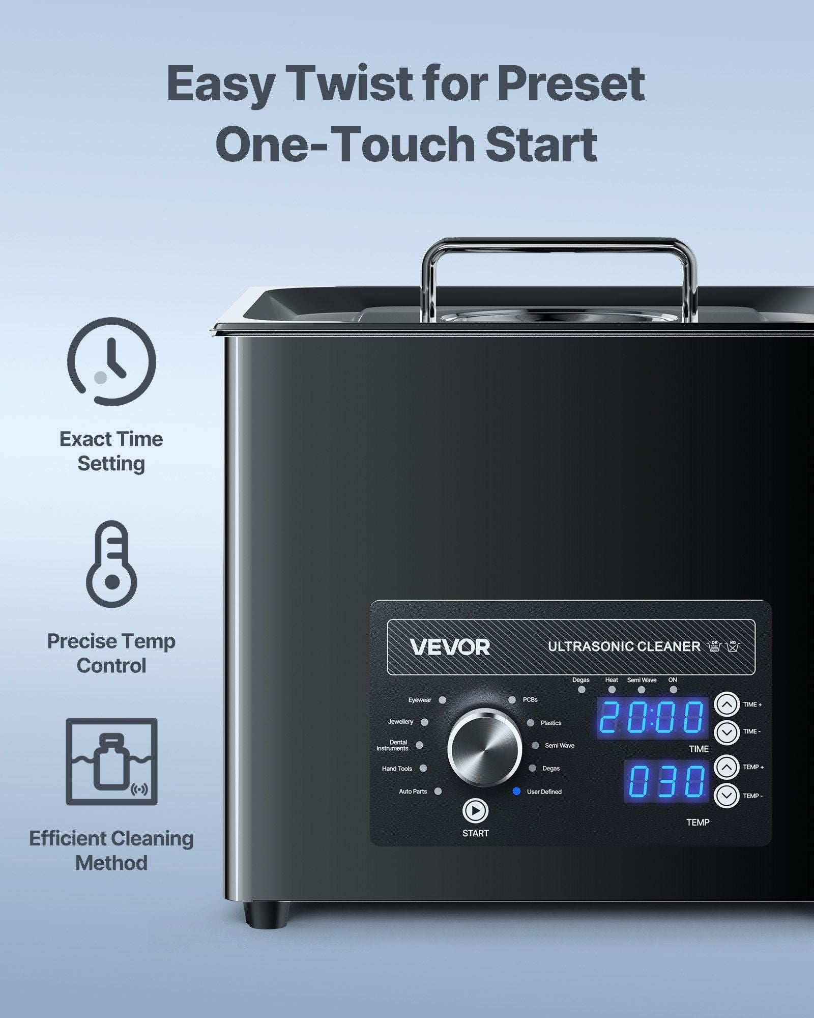 10L Ultrasonic Cleaner, Professional Ultrasonic Cleaner Machine with Knob Control, Stainless Steel Cleaning V952-SPLXNAJKZCSBZEK8B001V3