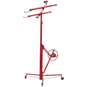 3353mm Drywall Lift, Heavy-Duty 68 kg Sheetrock Hoist with Adjustable Telescoping Arm, Lockable Wheels, V952-SPSJJHS95FT18ZSYP001V0