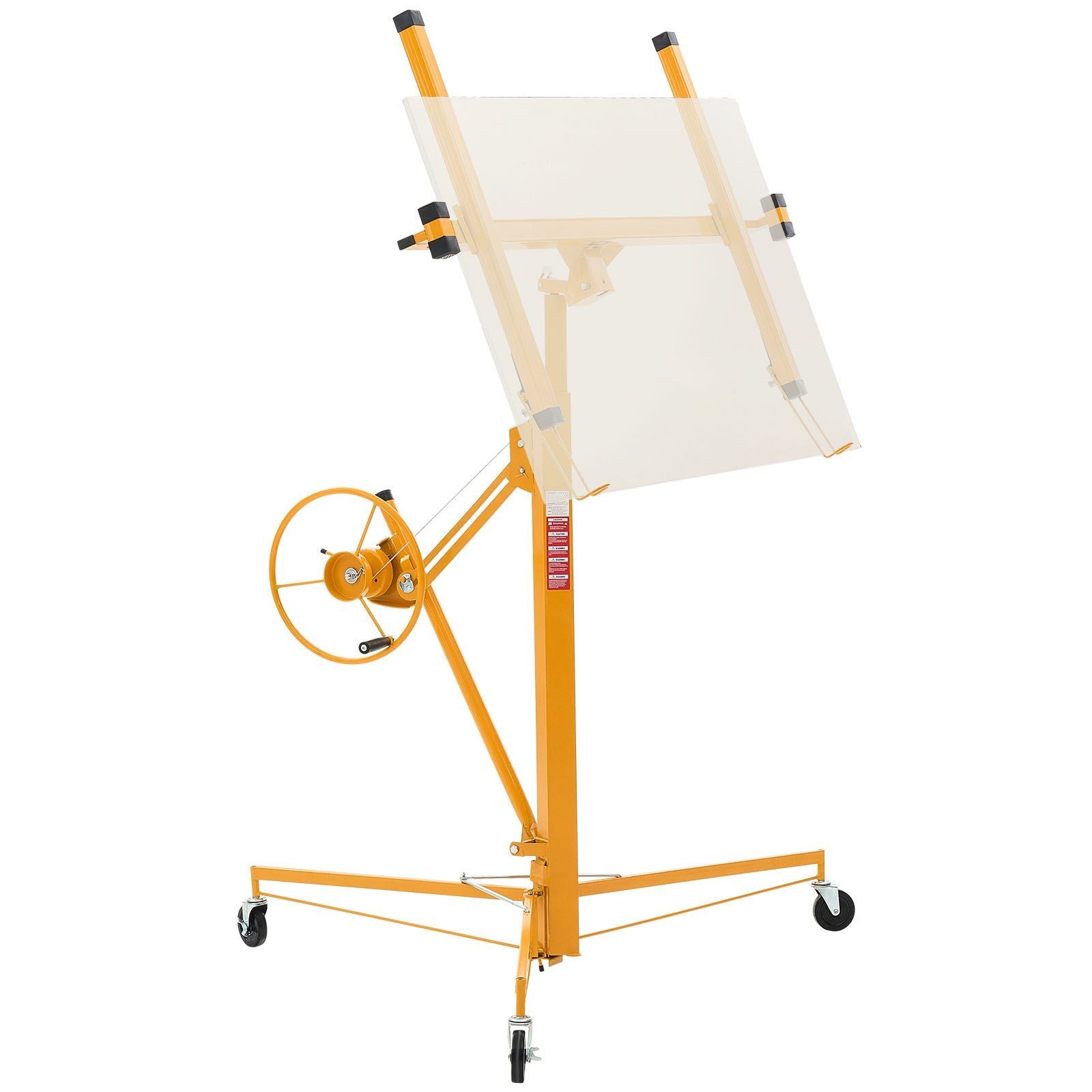 3353mm Drywall Lift, Heavy-Duty 68 kg Sheetrock Hoist with Adjustable Telescoping Arm, Lockable Wheels, V952-SPSJJHS95FT1QDU00001V0