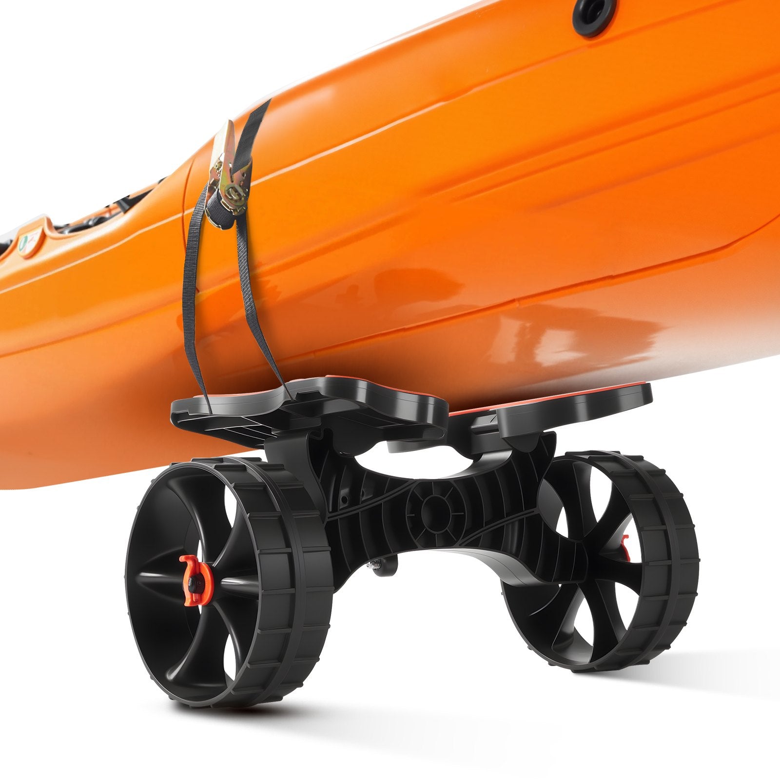 Kayak Cart, 136.1 kg Load Capacity, Foldable Kayak Trolley with 25.4 cm Solid Rubber Tires & 1 Ratchet Strap, V952-SPSPHTTC10IN15RM2001V0