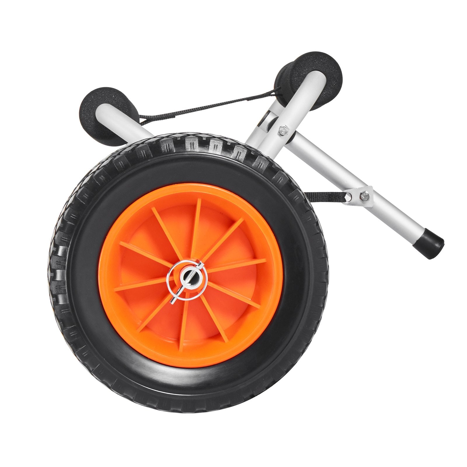 Kayak Cart, 90 kg Load Capacity, Foldable Kayak Trolley with 25.4 cm Solid Rubber Tires & 1 Ratchet Strap, V952-SPSPHTTC10IN3S906001V0