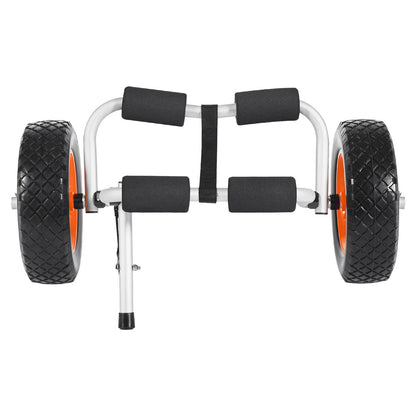 Kayak Cart, 90 kg Load Capacity, Foldable Kayak Trolley with 25.4 cm Solid Rubber Tires & 1 Ratchet Strap, V952-SPSPHTTC10IN3S906001V0