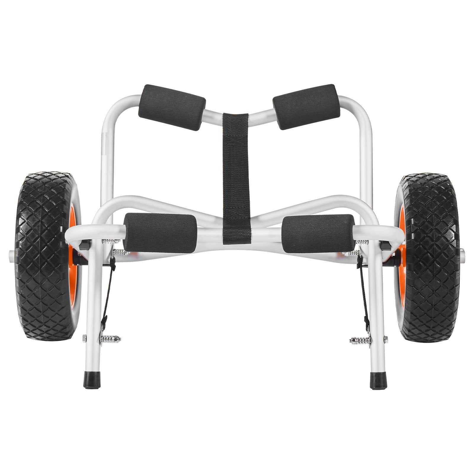 Kayak Cart, 113.4 kg Load Capacity, Foldable Kayak Trolley with 25.4 cm Solid Rubber Tires & 1 Ratchet Strap, V952-SPSPHTTC10IN9SGI2001V0