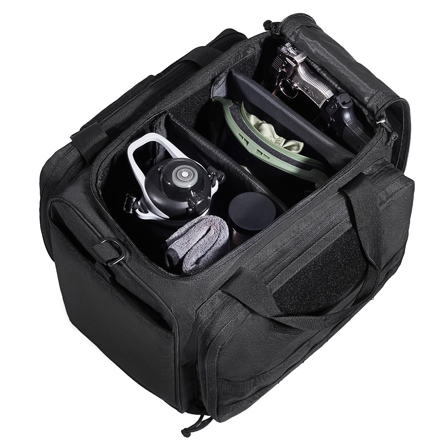 Range Bag for 3 Pistols Tactical Gun Range Bag Single Shoulder Strip Black V952-SQBDJK362631WCEFUV0