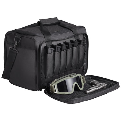 Range Bag for 3 Pistols Tactical Gun Range Bag Single Shoulder Strip Black V952-SQBDJK362631WCEFUV0