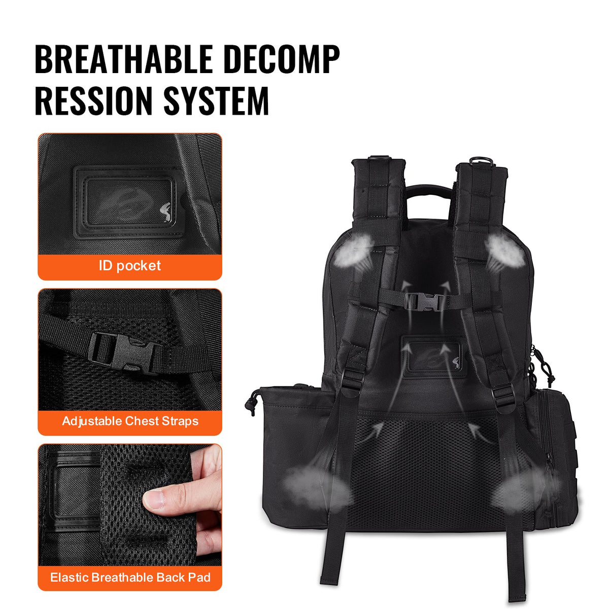 Tactical Range Backpack for 6 Pistols Gun Backpack Black V952-SQBHS422348CN4NBVV0