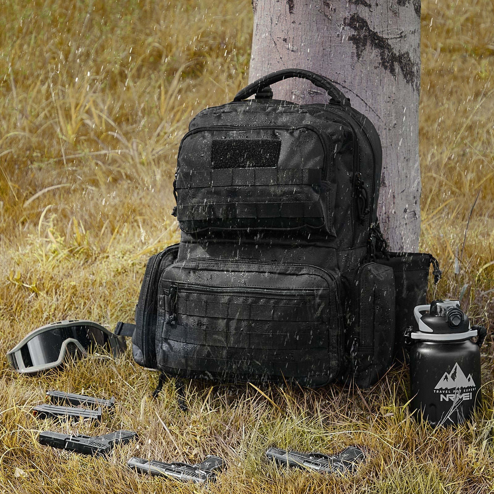 Tactical Range Backpack for 6 Pistols Gun Backpack Black V952-SQBHS422348CN4NBVV0