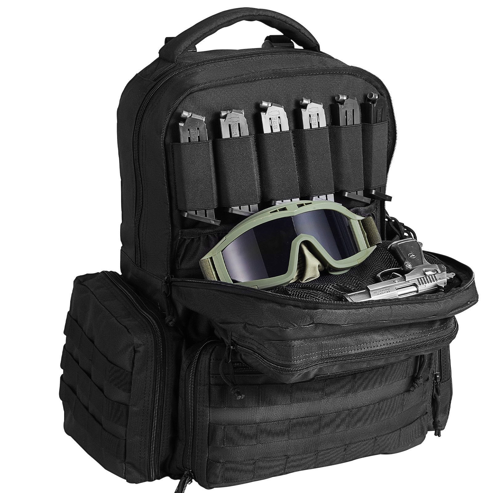 Tactical Range Backpack for 6 Pistols Gun Backpack Black V952-SQBHS422348CN4NBVV0