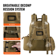 Tactical Range Backpack for 6 Pistols, Gun Backpack with 6 Independent Pistol Bags & 10 Magazines, Pistol V952-SQBHS472330CODV8ZV0