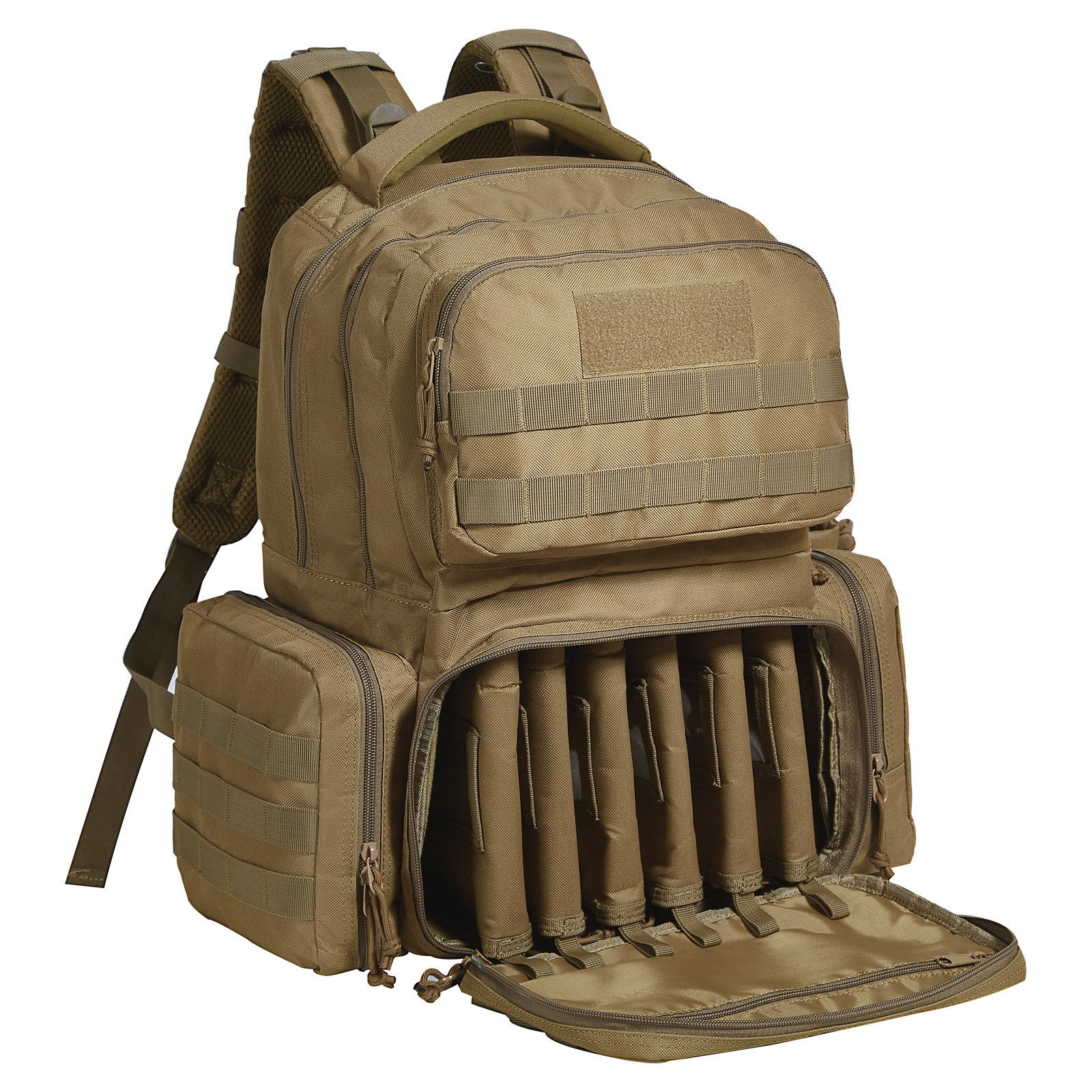 Tactical Range Backpack for 6 Pistols, Gun Backpack with 6 Independent Pistol Bags & 10 Magazines, Pistol V952-SQBHS472330CODV8ZV0
