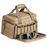 Range Bag for 4 Pistols, Tactical Gun Range Bag with 3 Detachable Baffles & 6 Magazines, Firearm Shooting V952-SQBLS362631C0I5U2V0