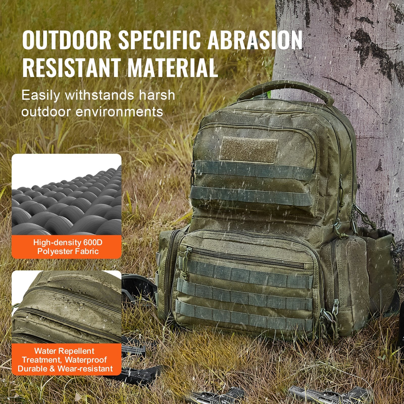 Tactical Range Backpack for 6 Pistols Gun Backpack Green V952-SQBLS422348CMM4IRV0