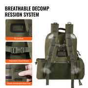Tactical Range Backpack for 6 Pistols Gun Backpack Green V952-SQBLS422348CMM4IRV0