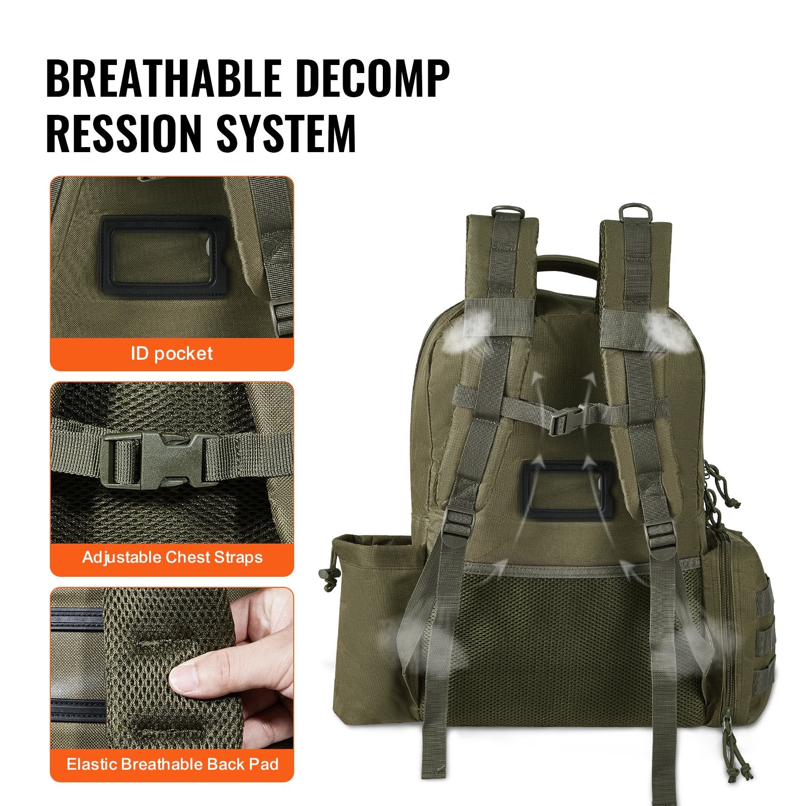 Tactical Range Backpack for 6 Pistols Gun Backpack Green V952-SQBLS422348CMM4IRV0