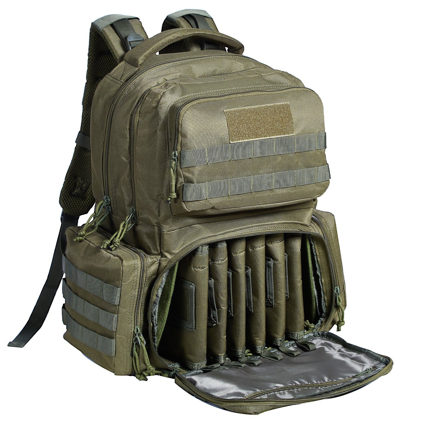 Tactical Range Backpack for 6 Pistols Gun Backpack Green V952-SQBLS422348CMM4IRV0