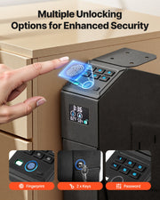 Gun Safe, Slider Handgun Gun Safe with Screen, Fingerprint/Password/Key, 3-Way Quick Access Firearm Case Box V952-SQBXHCDPMK00UX2ZU001V0