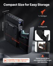 Gun Safe, Slider Handgun Gun Safe with Fingerprint/Password/Key, 3-Way Quick Access Firearm Case Box with V952-SQBXHCHDDGK0KW4MX001V0