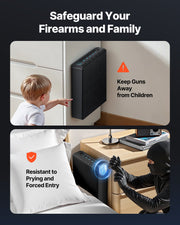 Gun Safe, Slider Handgun Gun Safe with Fingerprint/Password/Key, 3-Way Quick Access Firearm Case Box with V952-SQBXHCHDDGK0KW4MX001V0