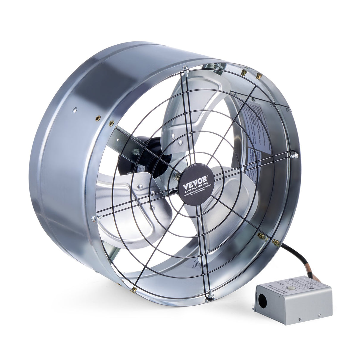 380 mm Gable Mount Fan 1300 CFM Attic Vent Fan with Adjustable Thermostat V952-SQFJ15YC1300339LIV3