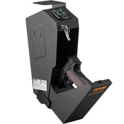 Mounted Gun Safe for Pistols Biometric Gun Safe 3 Access Ways for 1 Pistol V952-SQJCD0000000XXFXMV0