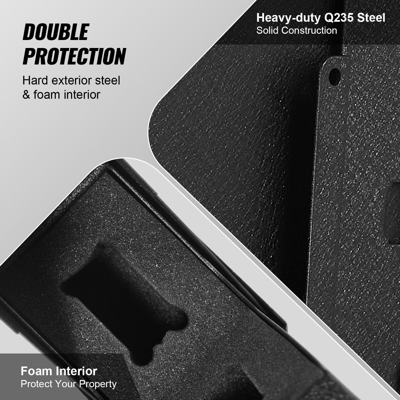 Mounted Gun Safe for Pistols Biometric Gun Safe 3 Access Ways for 1 Pistol V952-SQJCD0000000XXFXMV0