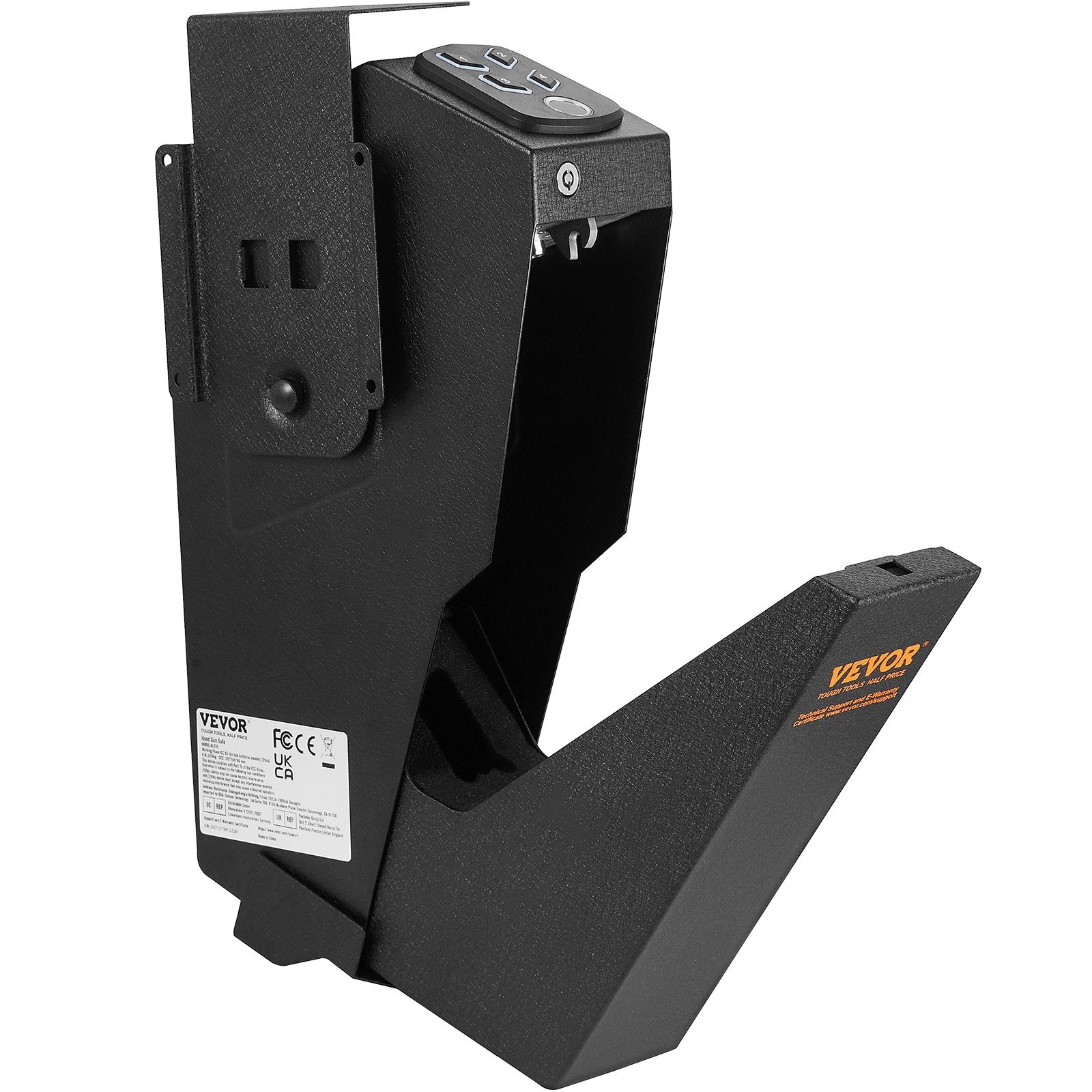 Mounted Gun Safe for Pistols Biometric Gun Safe 3 Access Ways for 1 Pistol V952-SQJCD0000000XXFXMV0