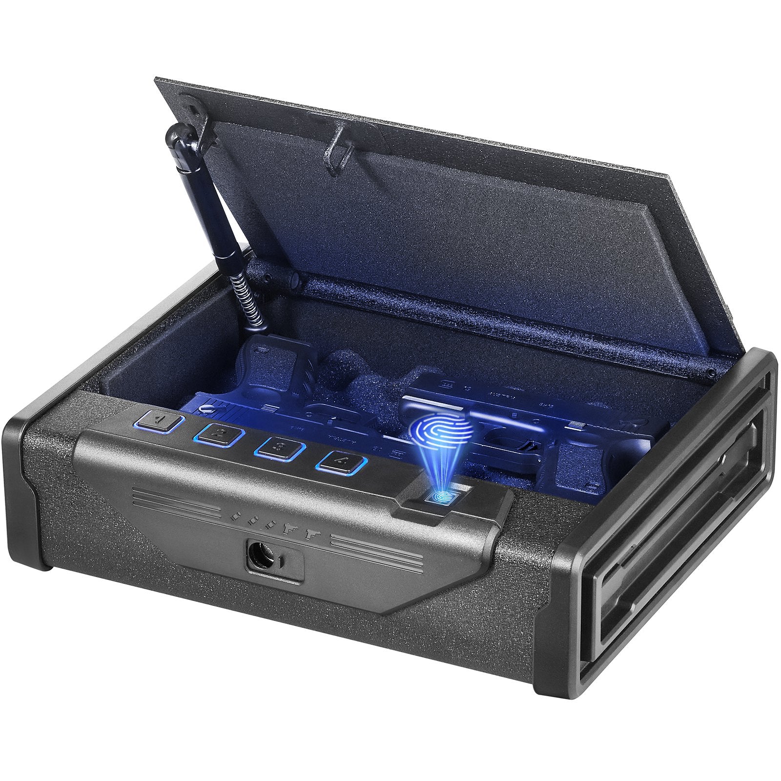 Gun Safe for Pistols Biometric Gun Safe with 3 Access Ways for 2 Pistols V952-SQJSK0000000I2P0ZV0
