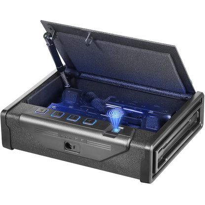Gun Safe for Pistols Biometric Gun Safe with 3 Access Ways for 2 Pistols V952-SQJSK0000000I2P0ZV0