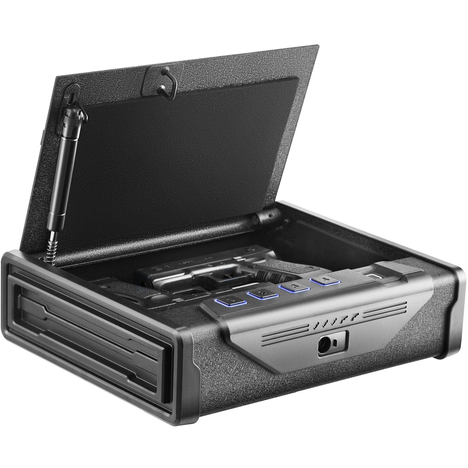 Gun Safe for Pistols Biometric Gun Safe with 3 Access Ways for 2 Pistols V952-SQJSK0000000I2P0ZV0