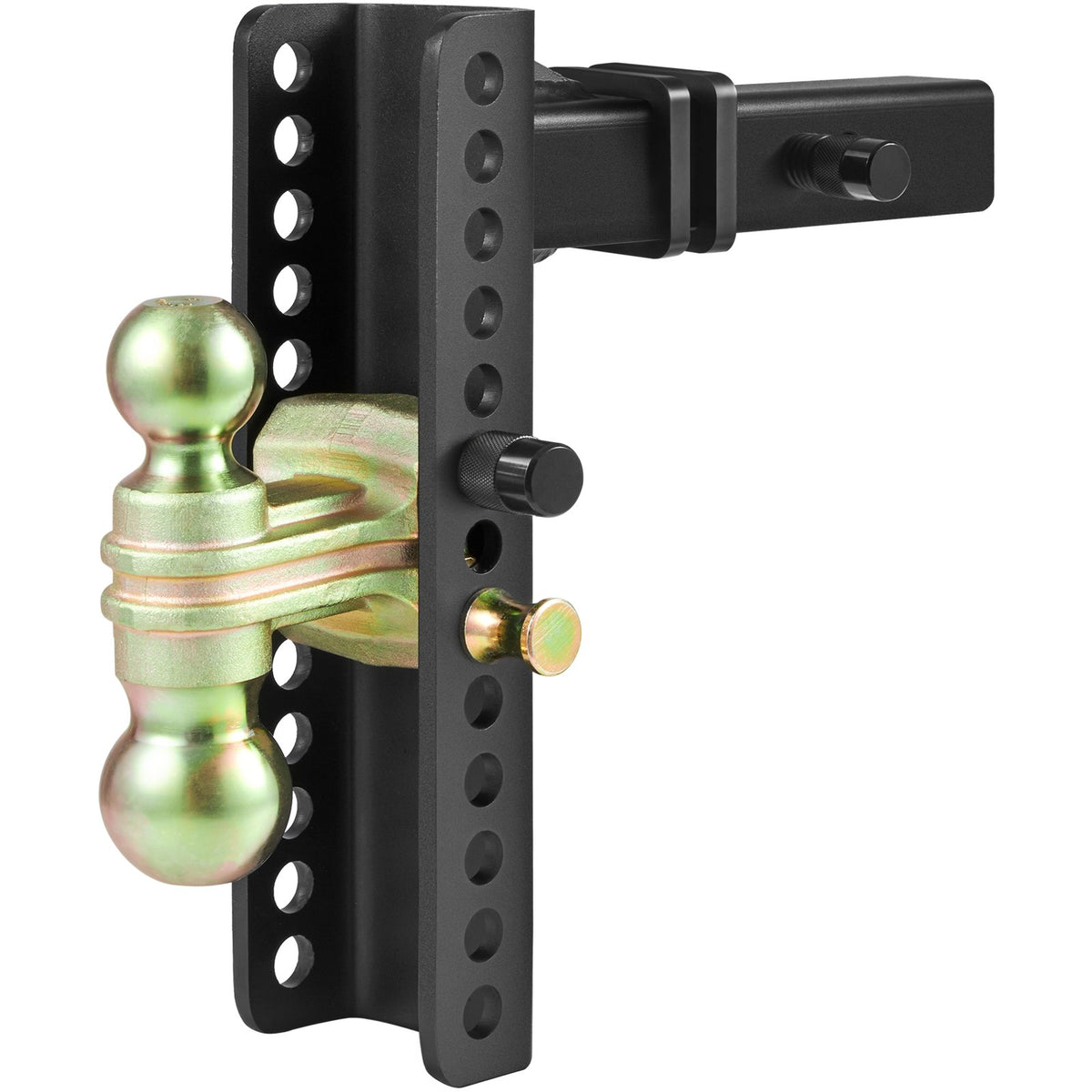 Adjustable Trailer Hitch, 25.4 cm Drop & 21.59 cm Rise Hitch Ball Mount with 5.08 cm Receiver, Solid Tube, V952-SQTQJTCB22253VXAJV0