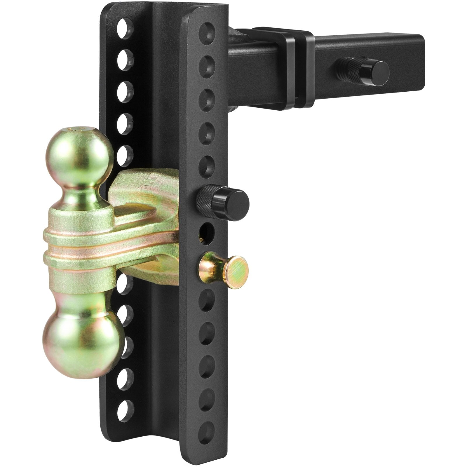 Adjustable Trailer Hitch, 25.4 cm Drop & 21.59 cm Rise Hitch Ball Mount with 5.08 cm Receiver, Solid Tube, V952-SQTQJTCB22253VXAJV0
