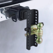 Adjustable Trailer Hitch, 25.4 cm Drop & 21.59 cm Rise Hitch Ball Mount with 5.08 cm Receiver, Solid Tube, V952-SQTQJTCB22253VXAJV0