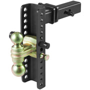 Adjustable Trailer Hitch, 25.4 cm Drop & 21.59 cm Rise Hitch Ball Mount with 5.08 cm Receiver, Solid Tube, V952-SQTQJTCB22253VXAJV0