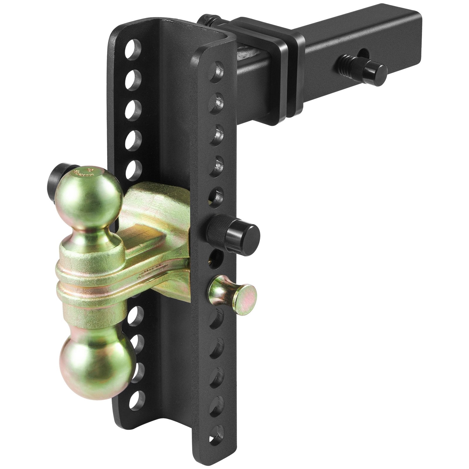 Adjustable Trailer Hitch, 25.4 cm Drop & 21.59 cm Rise Hitch Ball Mount with 5.08 cm Receiver, Solid Tube, V952-SQTQJTCB22253VXAJV0