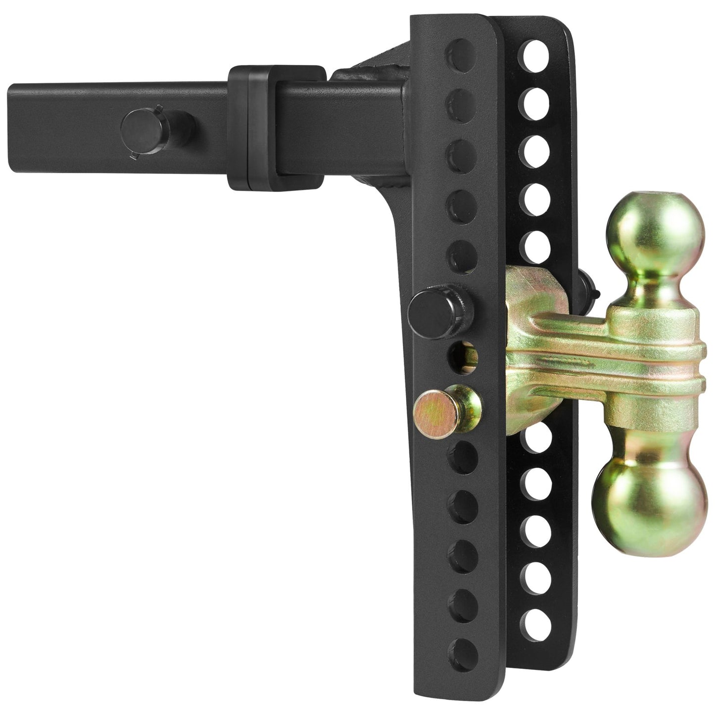 Adjustable Trailer Hitch, 25.4 cm Drop & 21.59 cm Rise Hitch Ball Mount with 5.08 cm Receiver, Solid Tube, V952-SQTQJTCB22253VXAJV0