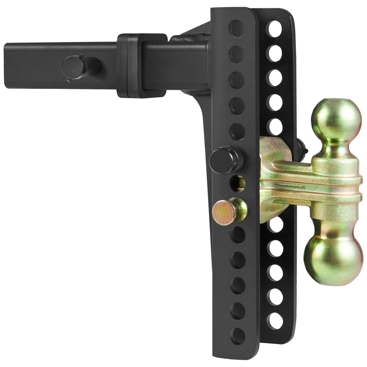 Adjustable Trailer Hitch, 25.4 cm Drop & 21.59 cm Rise Hitch Ball Mount with 5.08 cm Receiver, Solid Tube, V952-SQTQJTCB22253VXAJV0