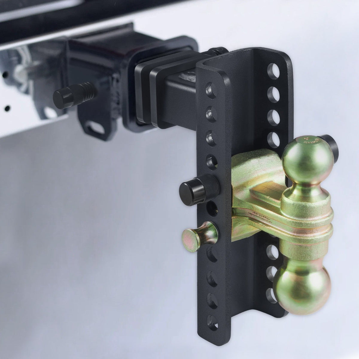 Adjustable Trailer Hitch, 203.2 mm Drop & 165.1 mm Rise Hitch Ball Mount with 50.8 mm Receiver, Solid Tube, V952-SQTQJTCB22259NAWHV0