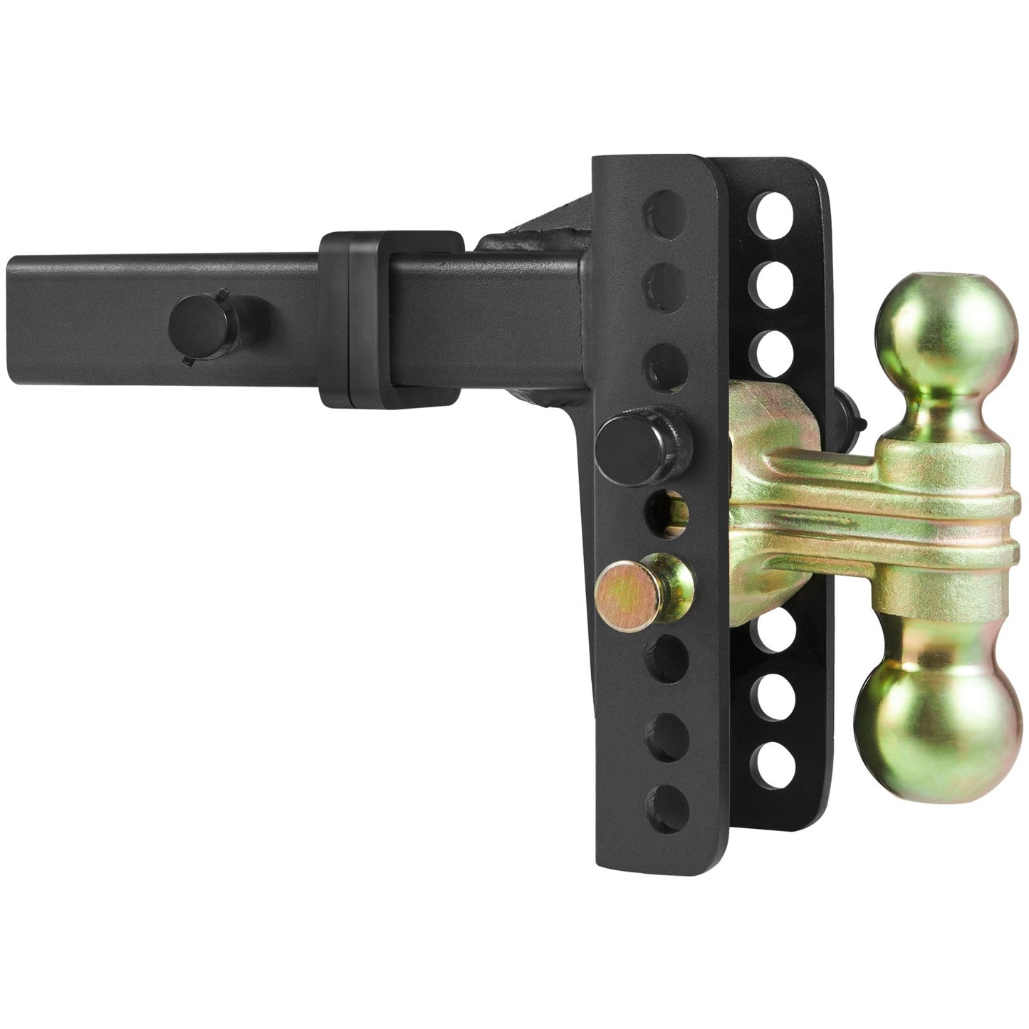 Adjustable Trailer Hitch, 152.4 mm Drop & 114.3 mm Rise Hitch Ball Mount with 50.8 mm Receiver, Solid Tube, V952-SQTQJTCB2225DZS3SV0
