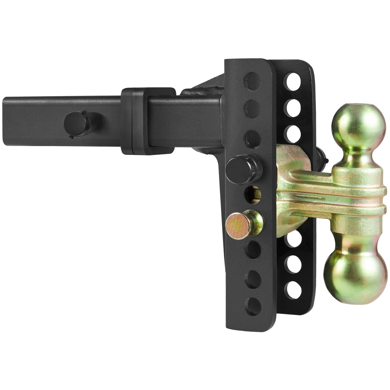 Adjustable Trailer Hitch, 152.4 mm Drop & 114.3 mm Rise Hitch Ball Mount with 50.8 mm Receiver, Solid Tube, V952-SQTQJTCB2225DZS3SV0