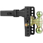 Adjustable Trailer Hitch, 152.4 mm Drop & 114.3 mm Rise Hitch Ball Mount with 50.8 mm Receiver, Solid Tube, V952-SQTQJTCB2225DZS3SV0