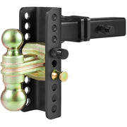 Adjustable Trailer Hitch, 152.4 mm Drop & 114.3 mm Rise Hitch Ball Mount with 50.8 mm Receiver, Solid Tube, V952-SQTQJTCB2225DZS3SV0