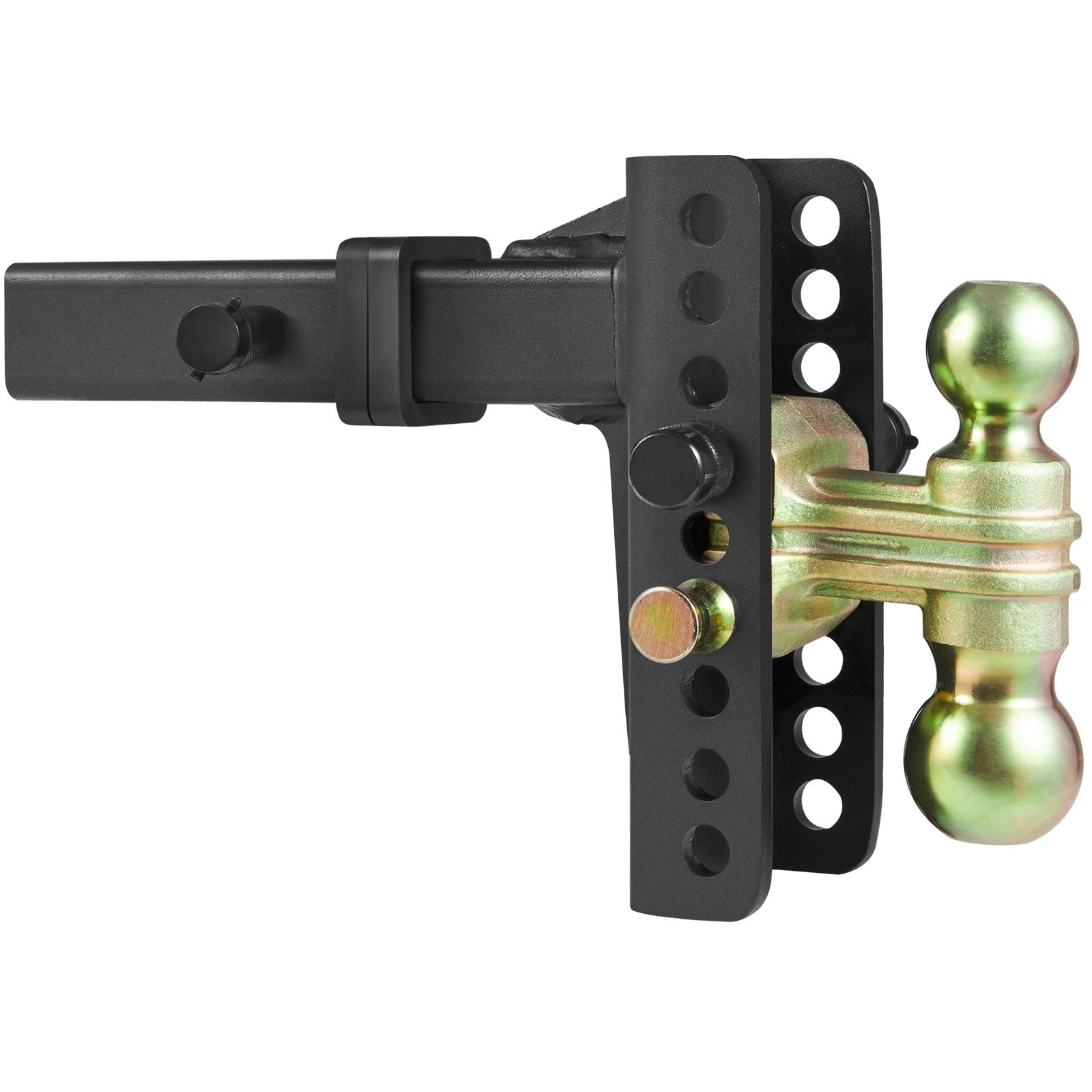 Adjustable Trailer Hitch, 152.4 mm Drop & 114.3 mm Rise Hitch Ball Mount with 50.8 mm Receiver, Solid Tube, V952-SQTQJTCB2225DZS3SV0
