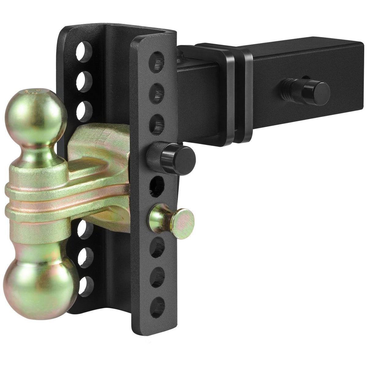Adjustable Trailer Hitch, 15cm Drop & 11.43cm Rise Hitch Ball Mount with 6.35cm Receiver, Solid Tube, 6577 V952-SQTQJTCB25221G4VYV0