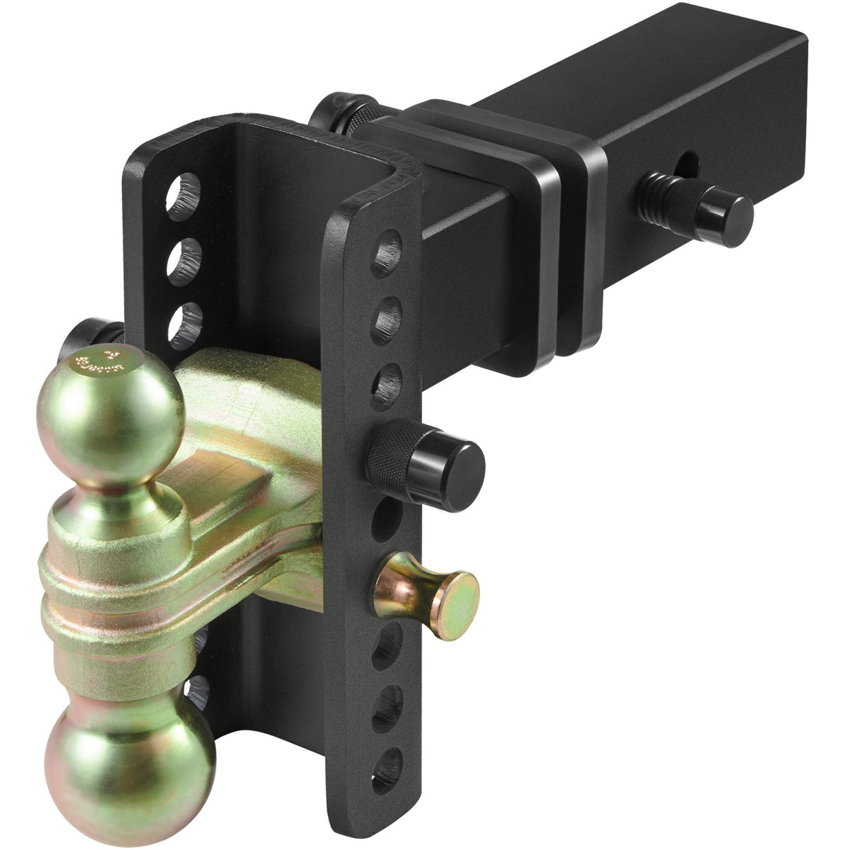 Adjustable Trailer Hitch, 15cm Drop & 11.43cm Rise Hitch Ball Mount with 6.35cm Receiver, Solid Tube, 6577 V952-SQTQJTCB25221G4VYV0