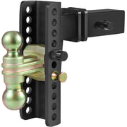 Adjustable Trailer Hitch, 203.2 mm Drop & 165.1 mm Rise Hitch Ball Mount with 63.5 mm Receiver, Solid Tube, V952-SQTQJTCB2522I0FA2V0