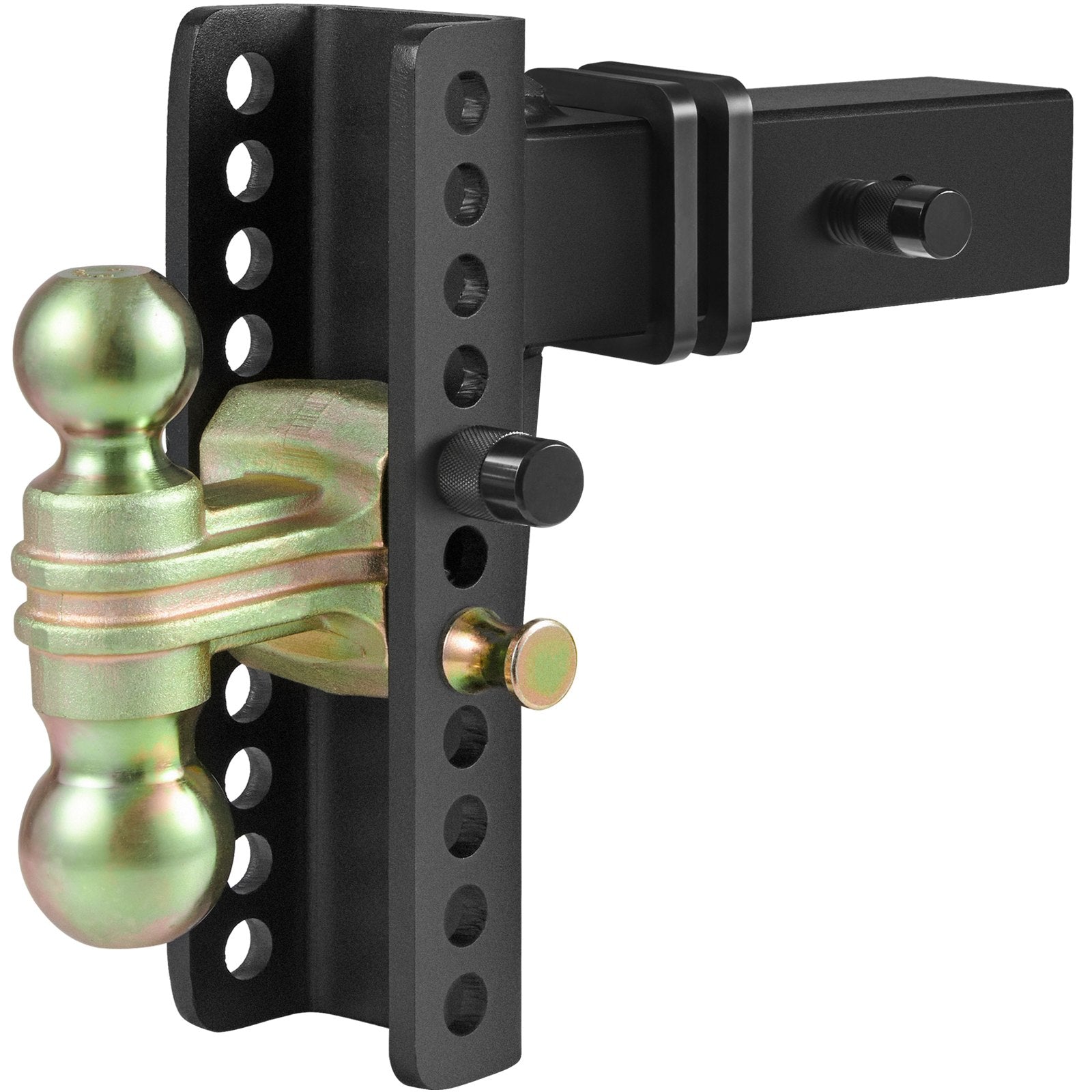 Adjustable Trailer Hitch, 203.2 mm Drop & 165.1 mm Rise Hitch Ball Mount with 63.5 mm Receiver, Solid Tube, V952-SQTQJTCB2522I0FA2V0