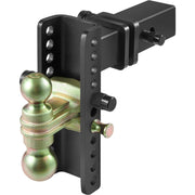 Adjustable Trailer Hitch, 203.2 mm Drop & 165.1 mm Rise Hitch Ball Mount with 63.5 mm Receiver, Solid Tube, V952-SQTQJTCB2522I0FA2V0