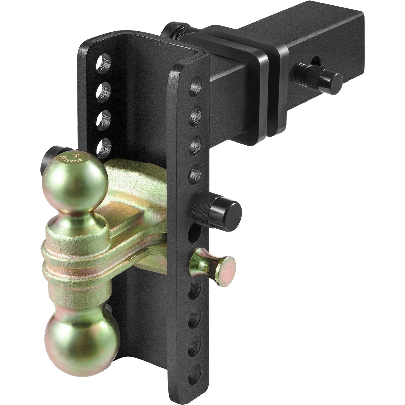 Adjustable Trailer Hitch, 203.2 mm Drop & 165.1 mm Rise Hitch Ball Mount with 63.5 mm Receiver, Solid Tube, V952-SQTQJTCB2522I0FA2V0