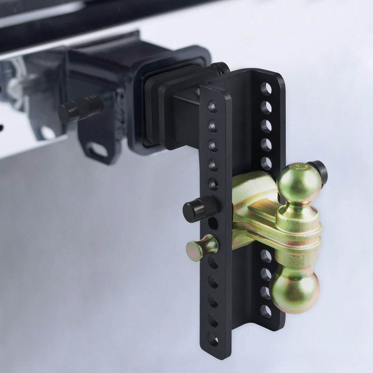 Adjustable Trailer Hitch, 25 cm Drop & 21.59 cm Rise Hitch Ball Mount with 6.35 cm Receiver Solid Tube, 6577 V952-SQTQJTCB2522KIQK5V0