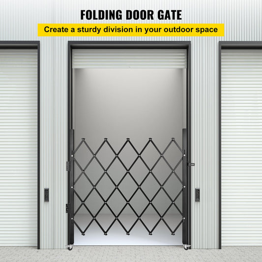 Single Folding Security Gate Folding Door Gate 37"W x 48"H Scissor Gate V952-SSFDMDM0.91X1.22MV0